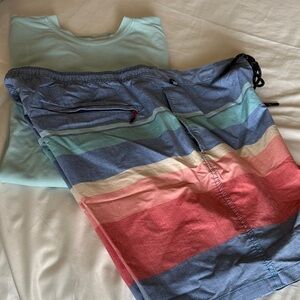 Reef brand Men’s Striped Multicolor Swim Shorts